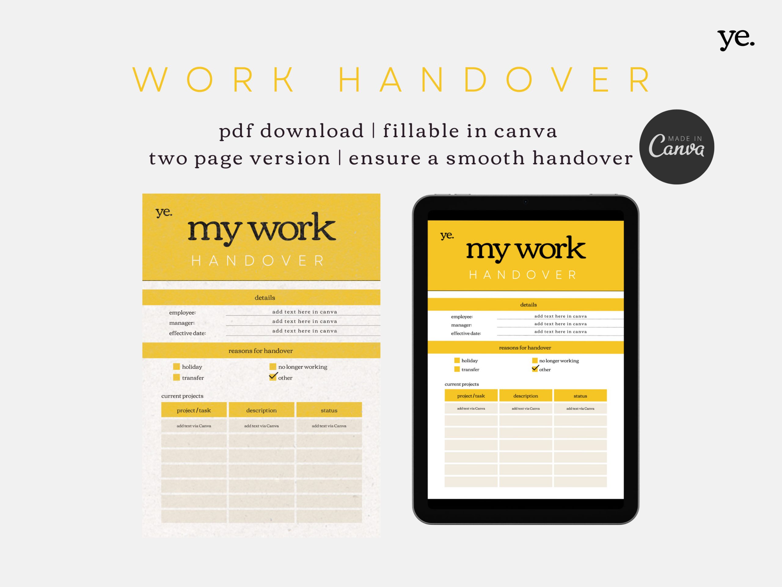 Essential Guide: Work Handover Email to Colleagues During Vacation Template